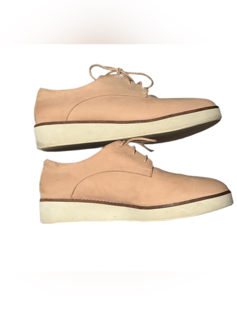 SoftWalk Willis Leather Oxford Flats – Women's Size 9.5 M (Sand)